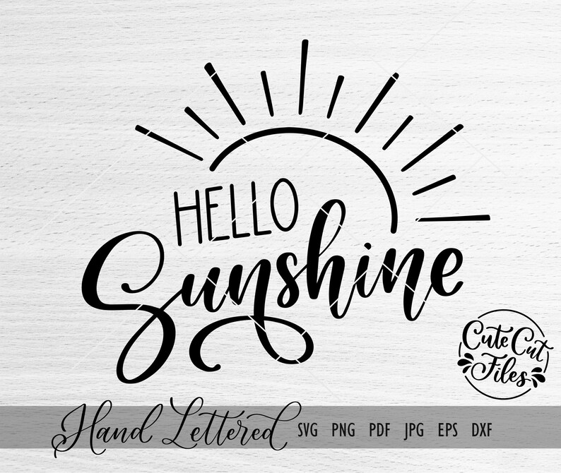 Download Hello Sunshine SVG DXF PNG Summer Cut File Cricut File | Etsy