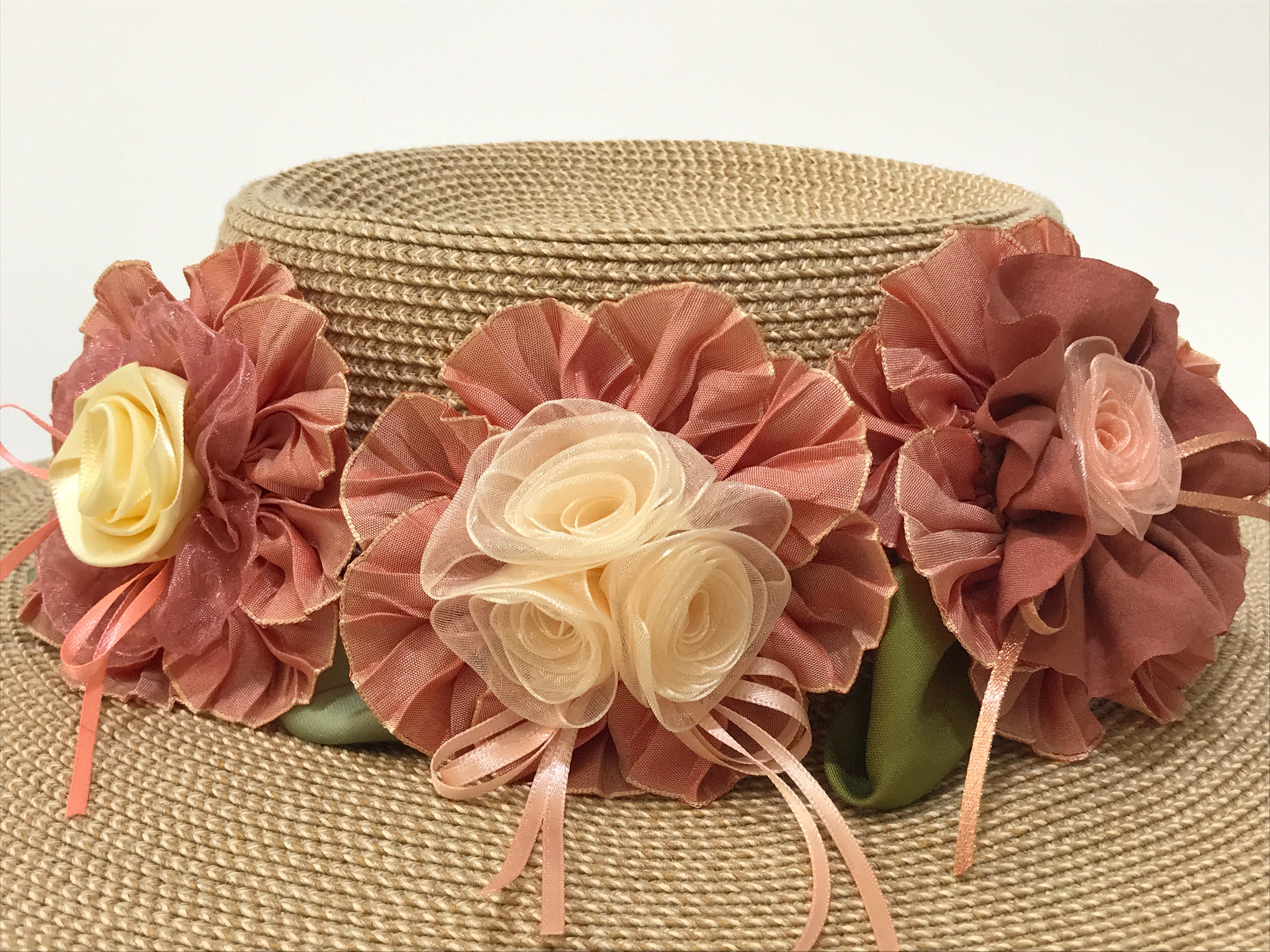 Flower for Hat, Ribbon Flower, Millinery Flower, Hat Decoration ...