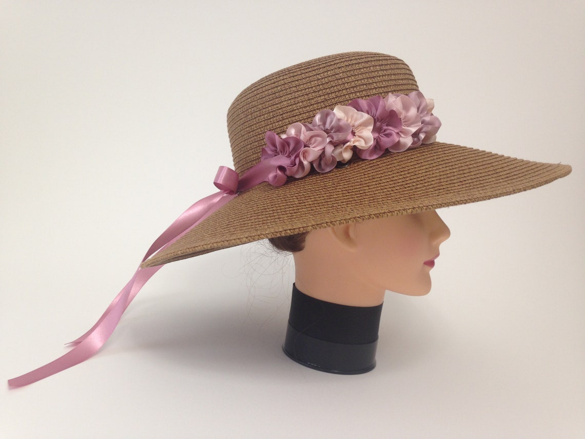 Ribbon Flower Band handmade hat accessory | Etsy