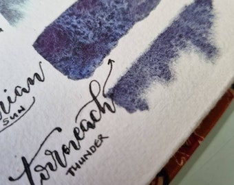 VORBESTELLUNG Handgemachte vegane Aquarellfarbe | Granulat blau schwarz violett lila | Toirneach/thunder aus der Summer Storms Kollektion