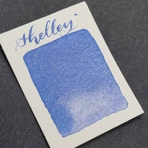 Handmade glitter watercolour paint | purple/blue duo shimmer watercolor paint | Mica | shimmer | calligraphy ink | brush lettering | Shelley