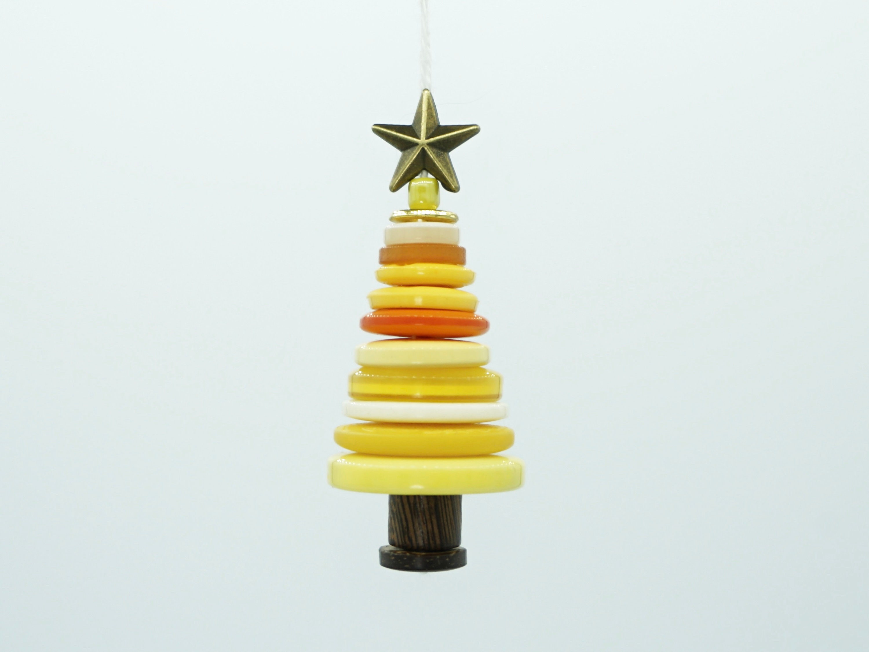 Button Christmas Tree Decoration, Make Your Own Kit or Ready Made, Christmas Ornaments, Stocking Stuffer, Mini Christmas Tree, Xmas Activity