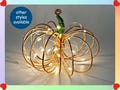 Wire Pumpkin Decor with optional Fairy Lights, Autumn Decor, Thanksgiving Table Centerpiece, Halloween Decoration, Fall Decor, Fall Garland