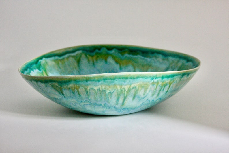 Large Handmade Ceramic Bowl Pottery Fruit Bowl Unique Contemporary Organic Shaped Artistic Centrepiece image 6