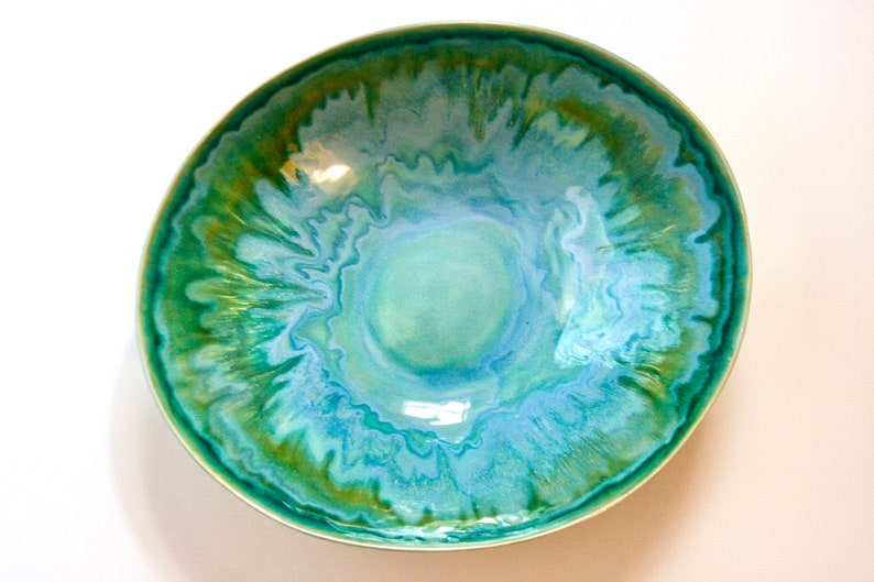 Large Handmade Ceramic Bowl Pottery Fruit Bowl Unique Contemporary Organic Shaped Artistic Centrepiece image 1