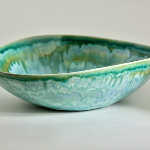 Large Handmade Ceramic Bowl Pottery Fruit Bowl Unique Contemporary Organic Shaped Artistic Centrepiece image 7