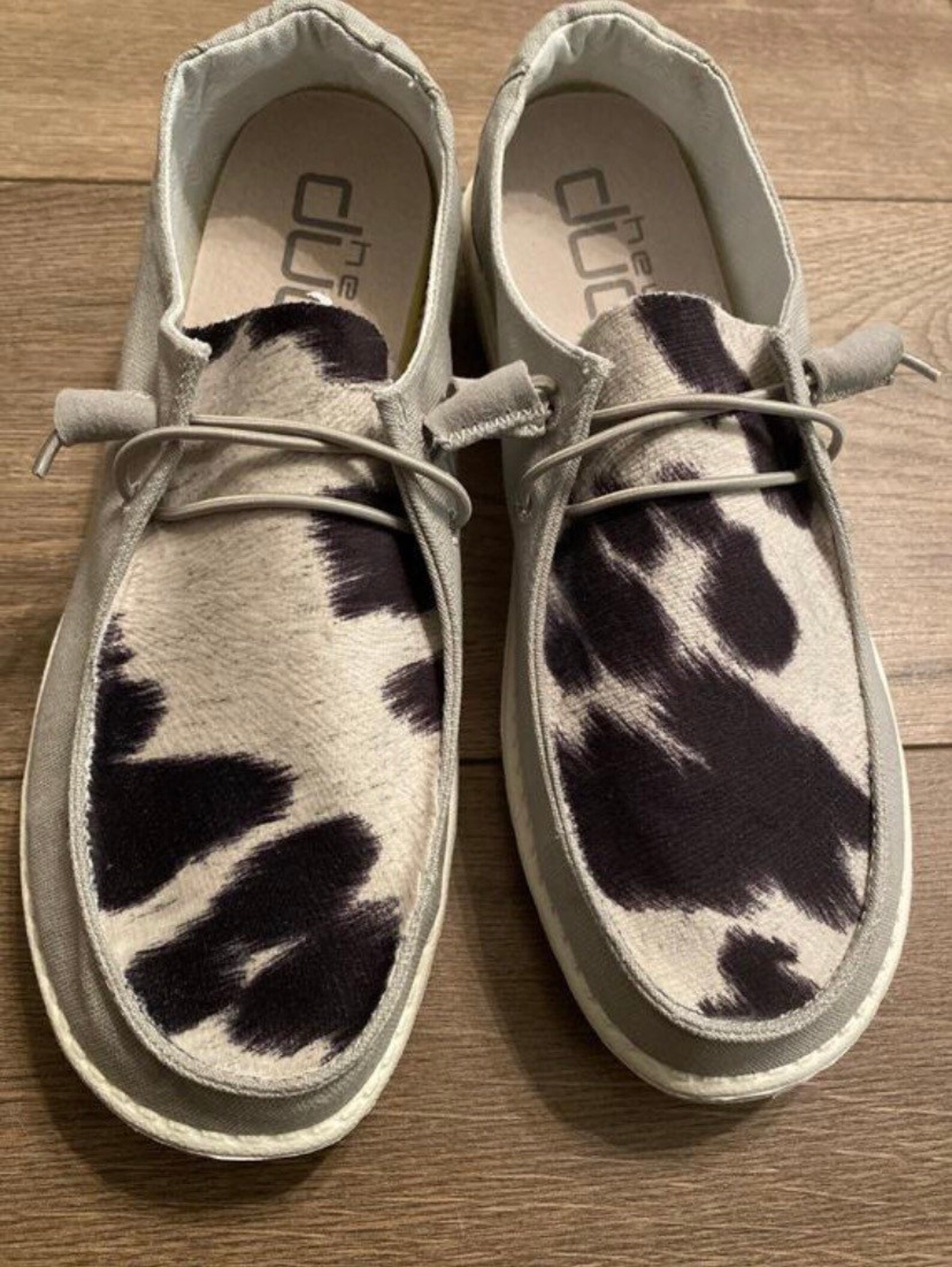 Custom Cowhide Hey Dude Shoes Etsy