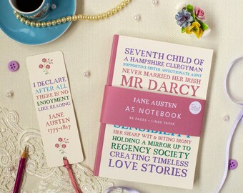 Jane Austen Gift Set: A5 Notebook and Quote Bookmark