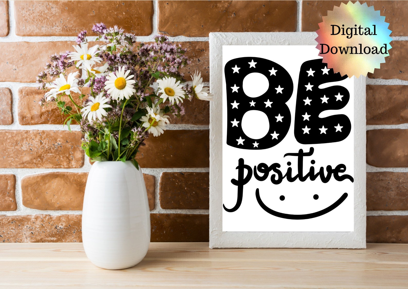 Be Positive digital prints download home prints wall art | Etsy
