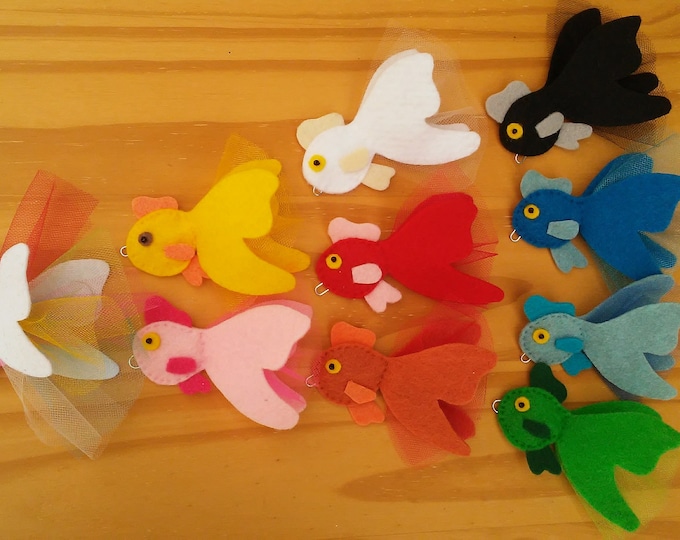 Goldfish Magnetic Felt Fishing Game Set - Etsy