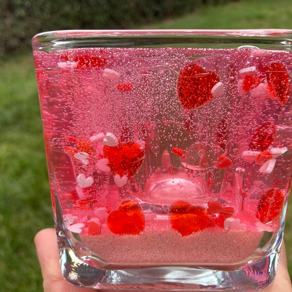 Romantic Heart Gel Candle Holder, Mother's Day, Valentine's Day, Special Friends