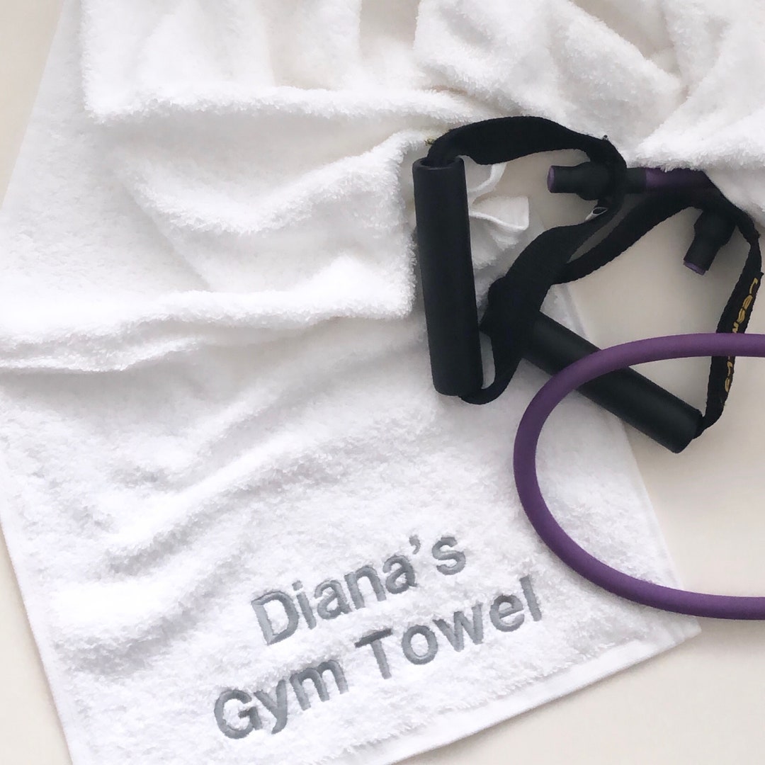 Personalised EMBROIDERED Gym Towel Sweat Towel Gym Towel Cotton Towel