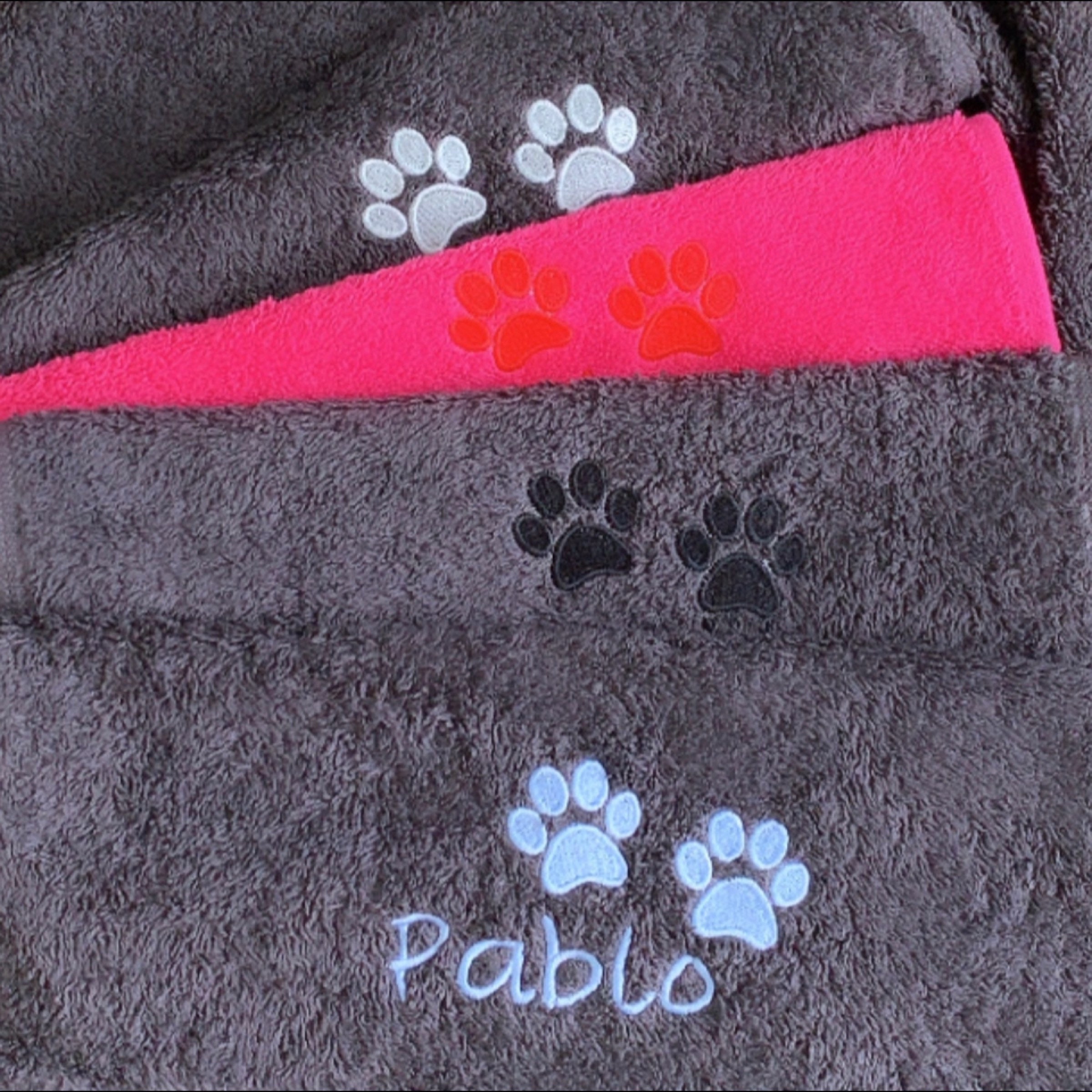 Embroidered Dog Paw Towel with Paw Print Design Soft 100% | Etsy