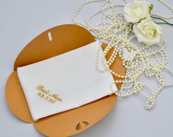 Personalised EMBROIDERED Wedding Handkerchiefs - Wedding Gift - Best man Gift - Wedding Handkerchiefs - Wedding - Wedding Gifts - Keepsake