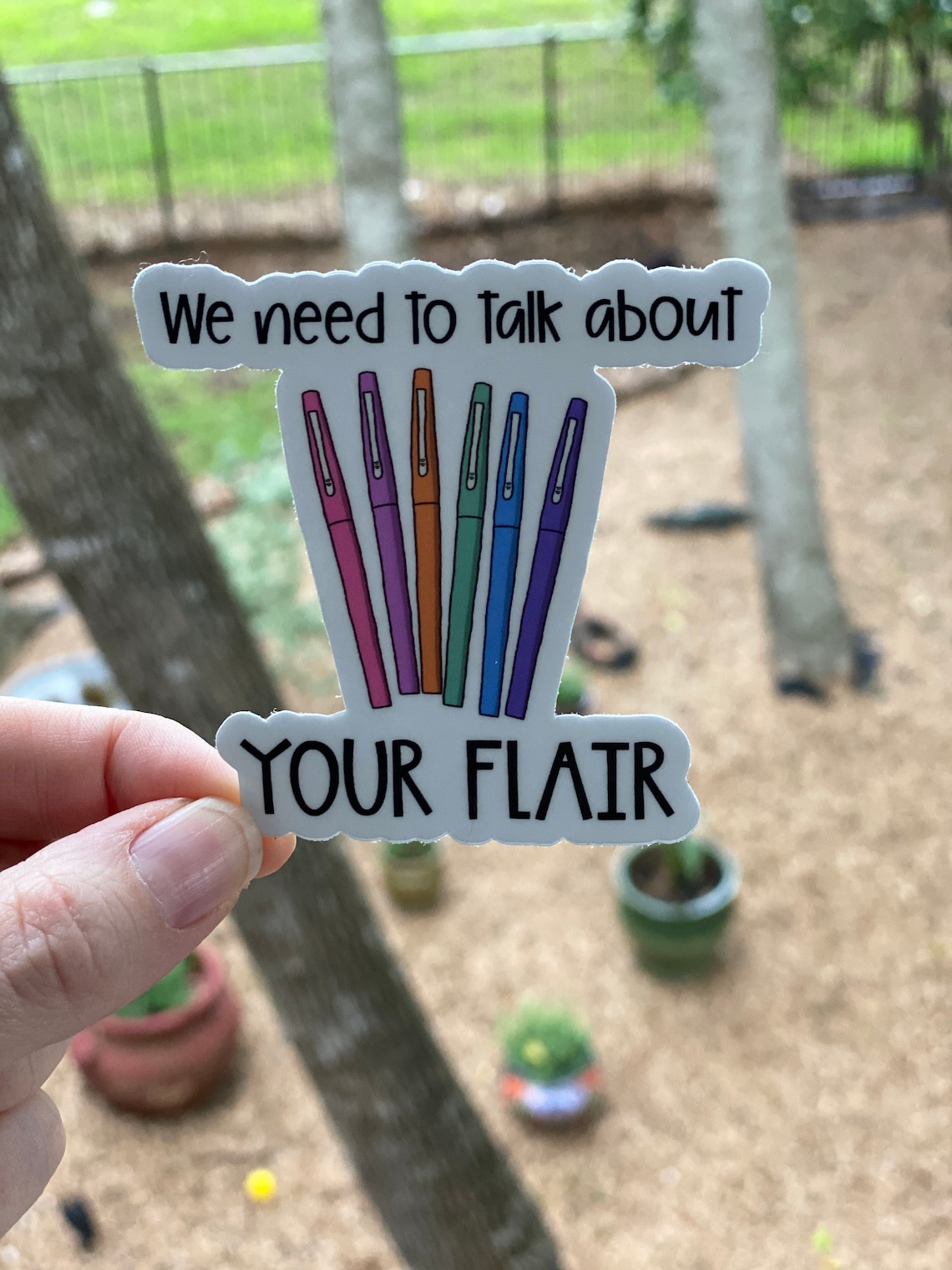 We Need to Talk About Your Flair Sticker Teacher stickers | Etsy