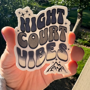 Night Court Vibes | Sarah J Maas | ACOTAR Sticker |  Book Accessory | Kindle Sticker | A Court of Thorns and Roses | Officially Licensed