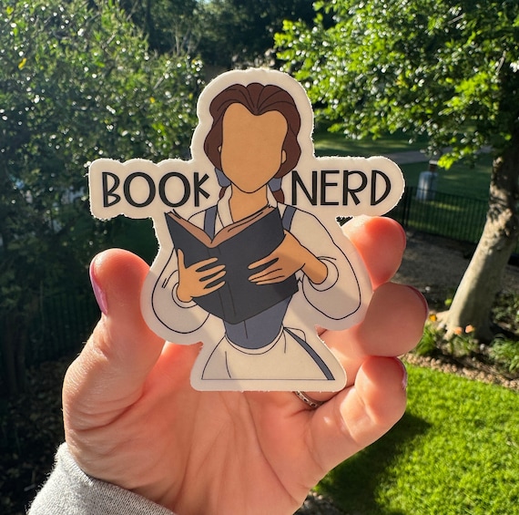 Book Nerd Sticker: Waterproof Vinyl Decal for Laptop or Water Bottle