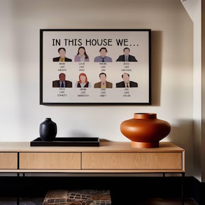The Office In This House We Minimalist Poster The Office TV Show The Office TV Show Gifts Michael Scott Picture The Office Merch