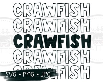 Crawfish SVG: Cricut Cut File, PNG, JPG (Digital Download)