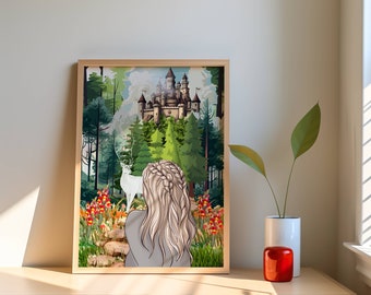 Sarah J. Maas Bücher Poster – 3er Set Kunstdruck Auf Leinwand, 40,6 X 61 Cm – Für ACOTAR, Crescent City & Throne Of Glass Fans