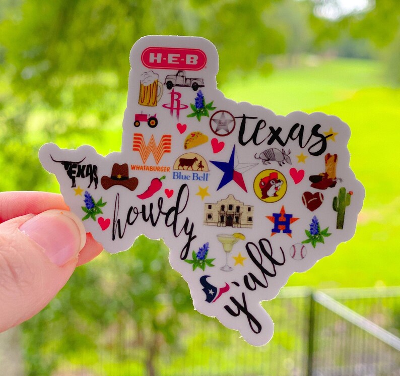 Houston Texas Symbols Sticker texas vinyl sticker I Love Etsy