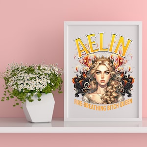 Sarah J. Maas Art Prints Aelin Throne of Glass Rowan Whitethorn ACOTAR Velaris Crescent City Throne of Glass OFFICIALLY LICENSED