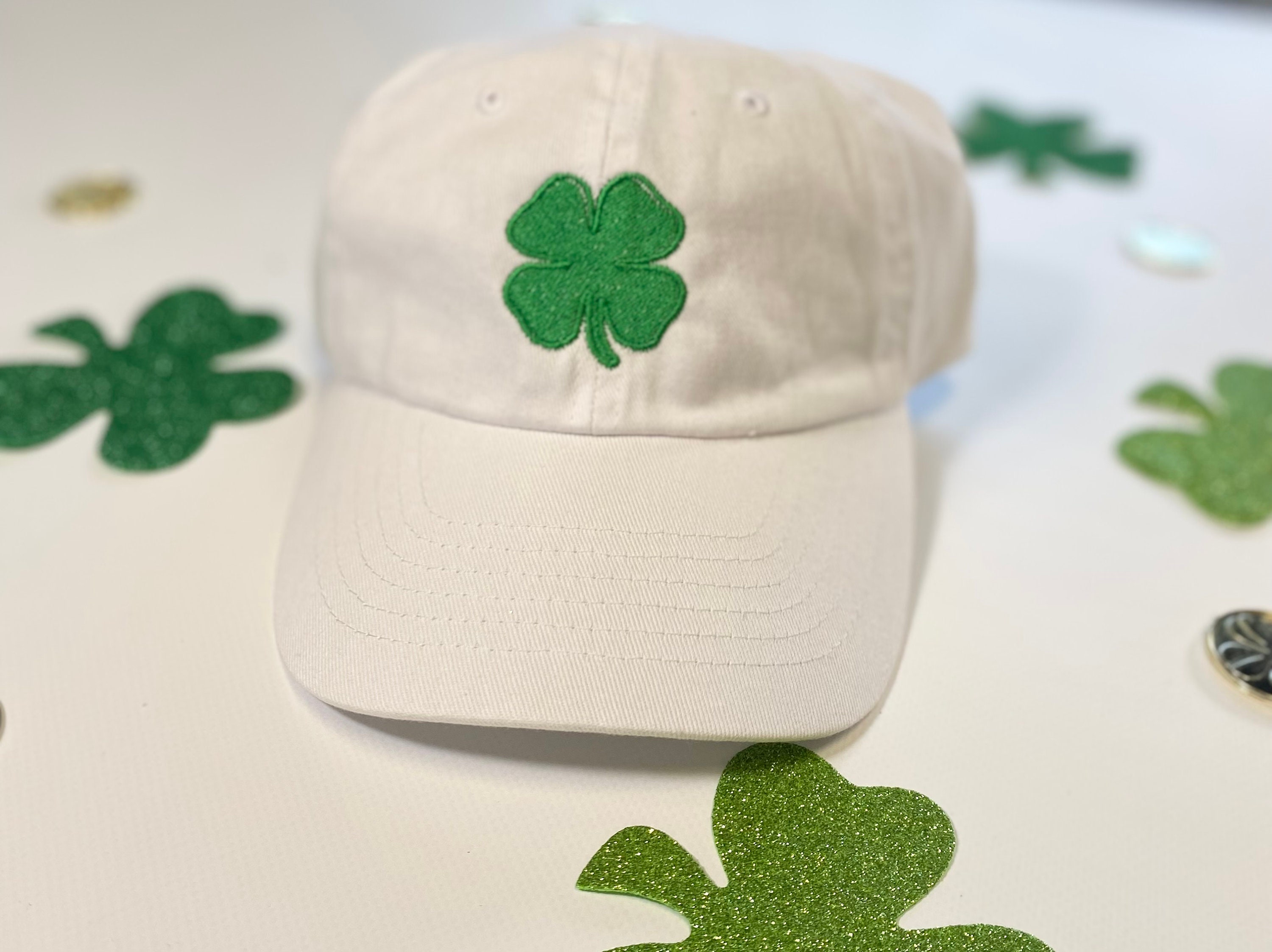 Embroidered Shamrock Adjustable Cotton Baseball Cap Holiday Hat Unisex Shamrock Dad Hat main image 4