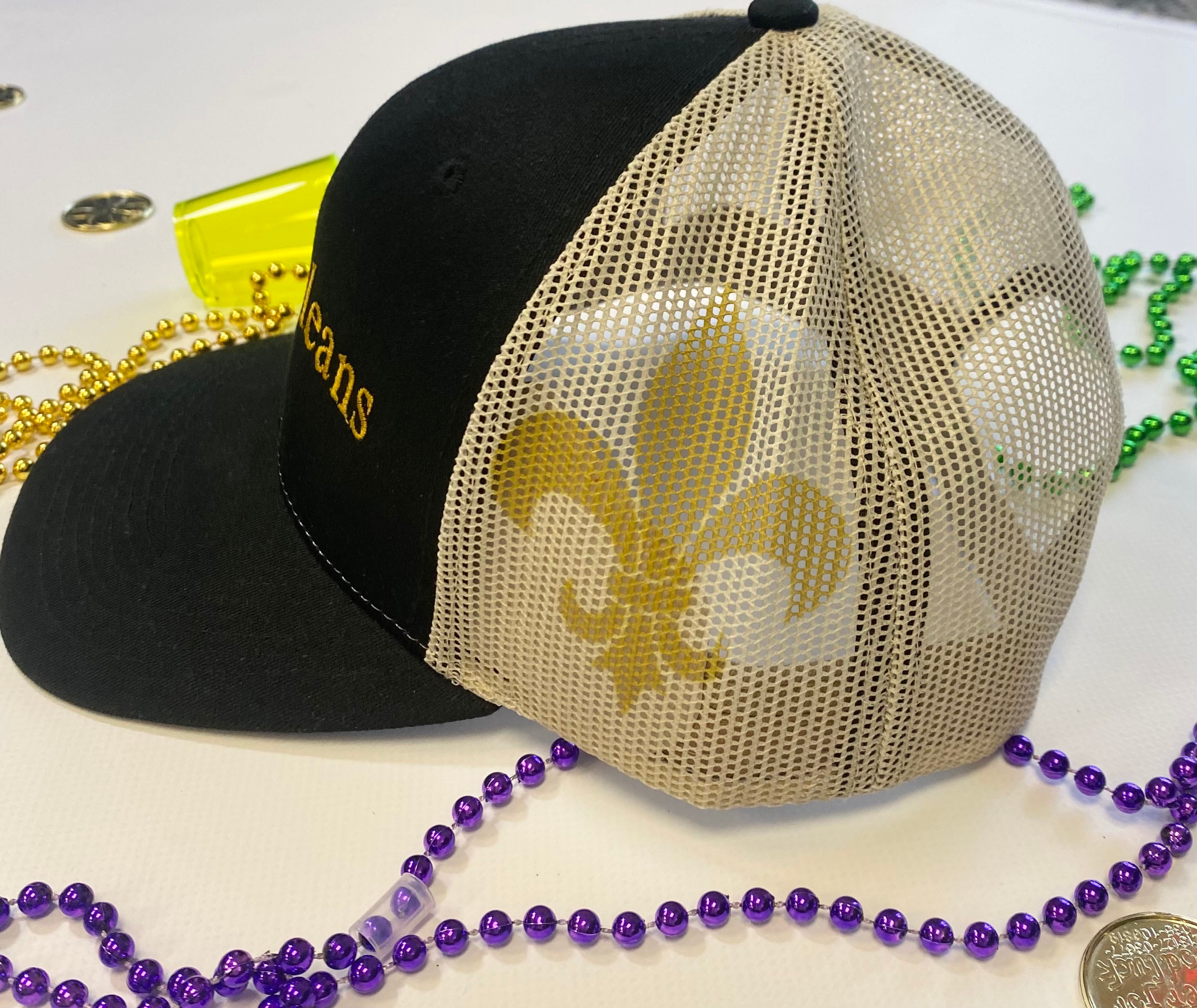 Embroidered New Orleans Hat: Mardi Gras NOLA Cap - Etsy display picture 3