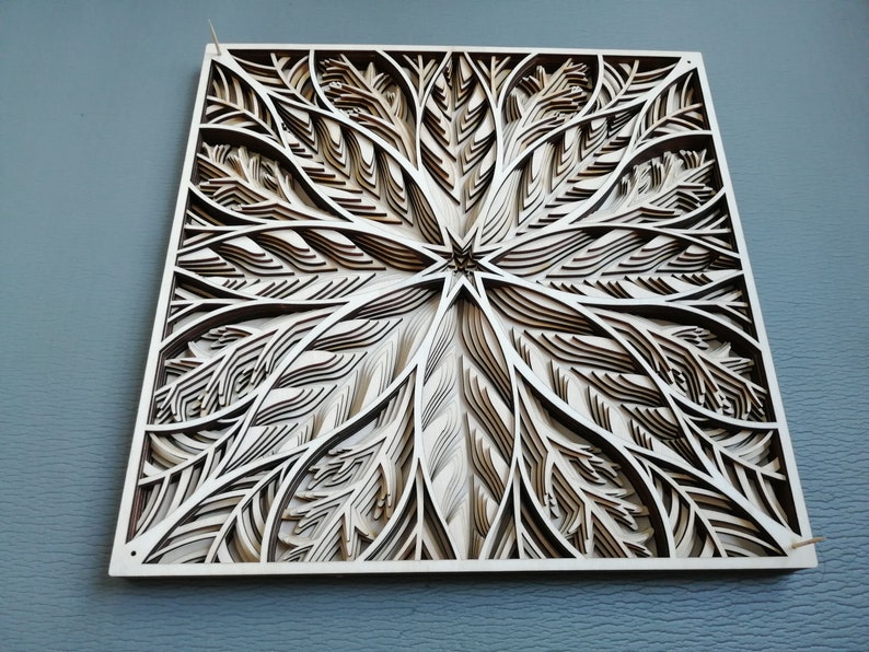 Download Digital files-Leaves-Cricut SVG-CNC Laser cut Multilayer ...
