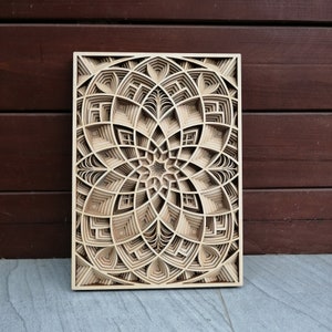 Digital files-Bloom-Cricut SVG-CNC Laser cut Multilayer 3D Mandala-Instant download DXF vector model pattern-Home decor Wall art