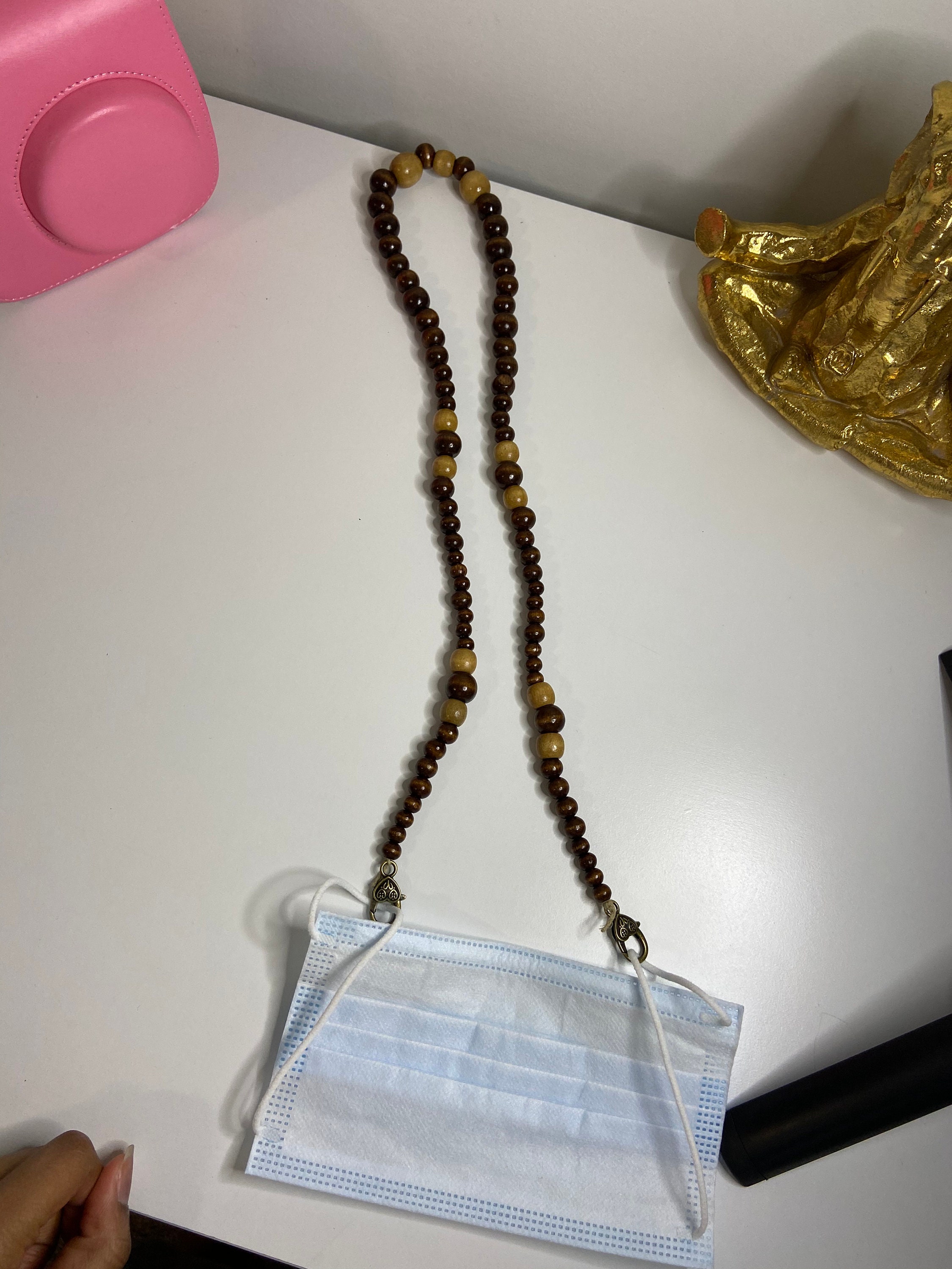 Beaded Mask Holder For Adults Original Mask Holder I made Etsy