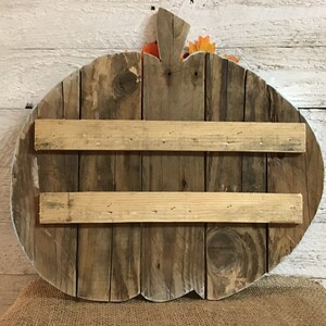 Thanksgiving Halloween Decor/ Blue Pumpkin/ Harvest Fall Autumn Decor/ Reclaimed Upcycled Barn Wood and Pallet Wood image 4