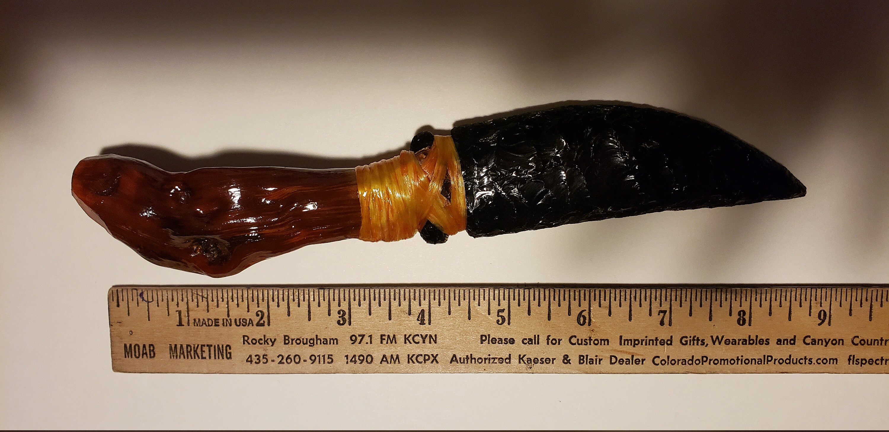 Unique beautifully hand flint knapped black obsidian knife Etsy