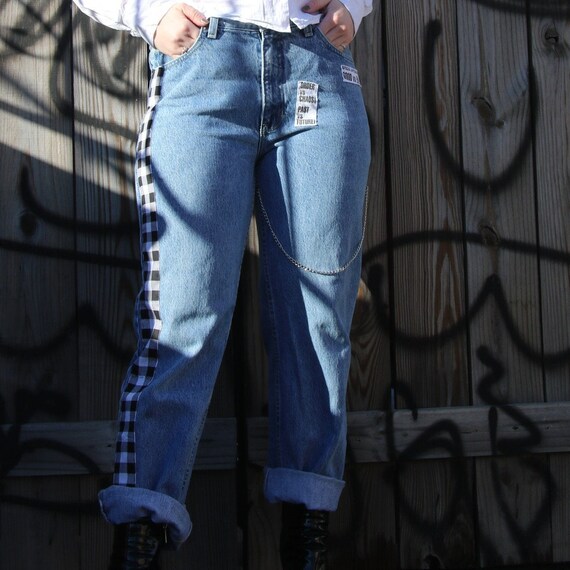 Custom Made High Waisted Denim Jeans 