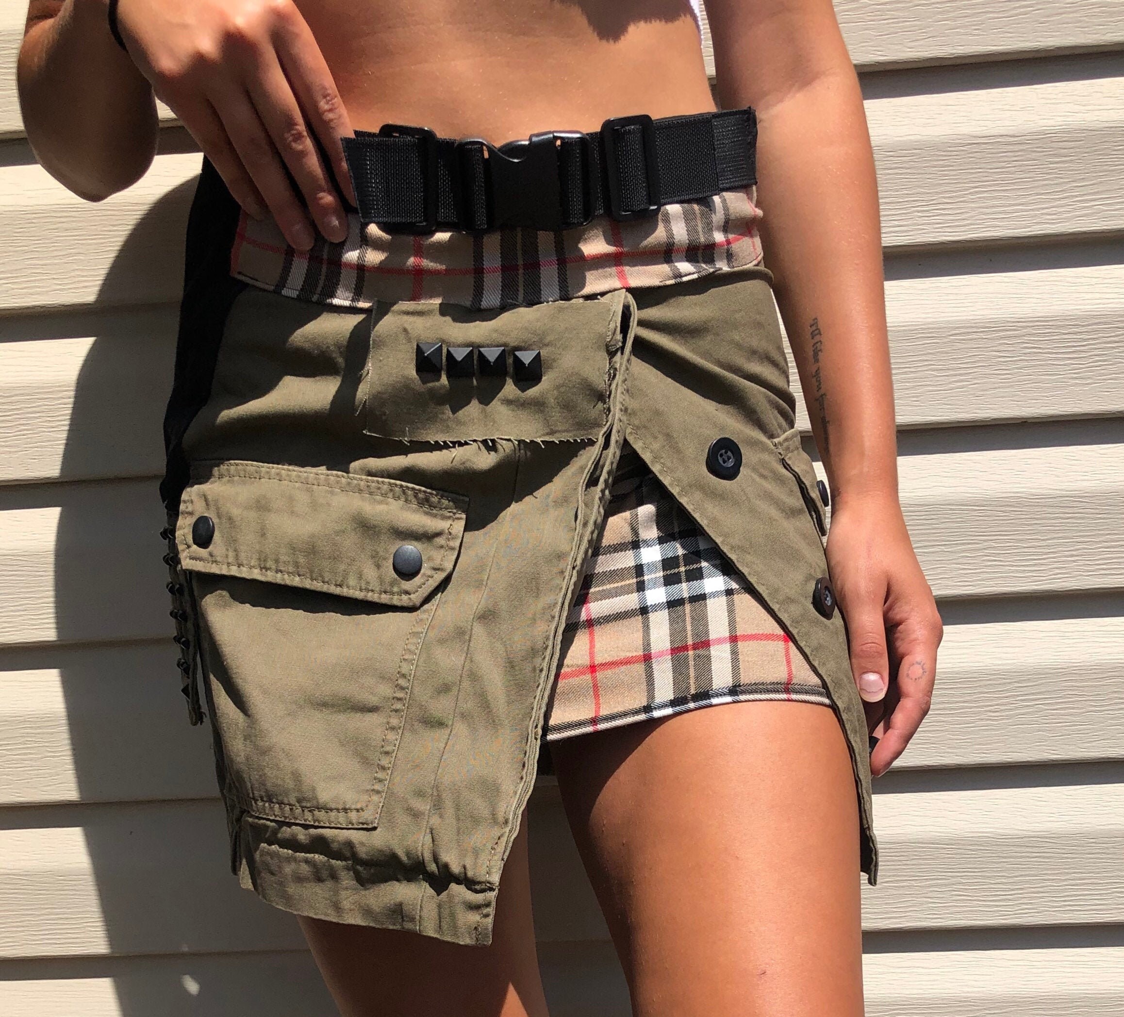 Custom Cargo Skirt Etsy