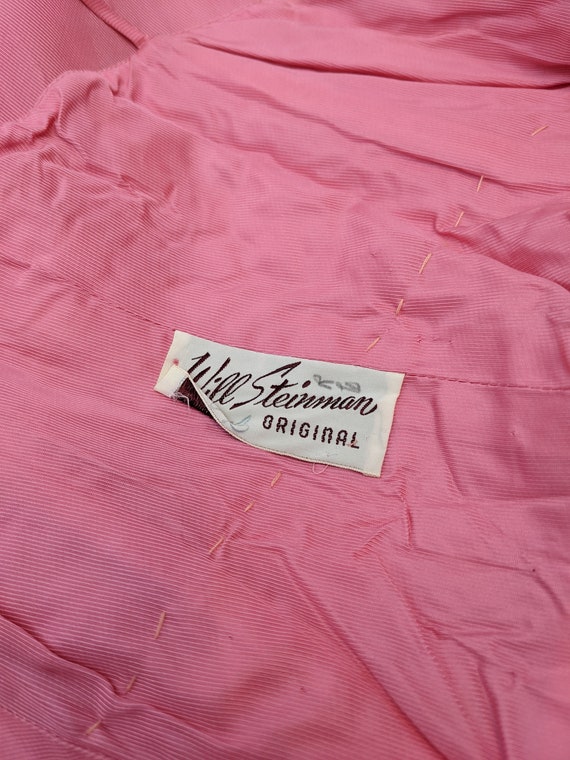 Original Will Steinman Vintage 1940's Pink Taffet… - image 9