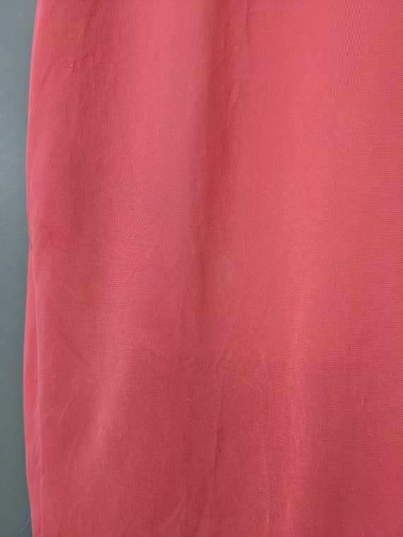 1970's Bright Pink Short Sleeved Nylon Nightgown … - image 8