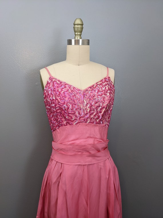 Original Will Steinman Vintage 1940's Pink Taffet… - image 1