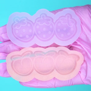 Strawberry or Peach Barrette Mold for Resin Casting / Resin Art