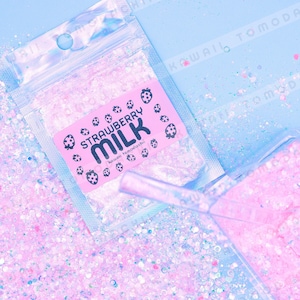 Strawberry Milk - GLITTER - For Epoxy Resin, Cosmetics, Slime, Etc. Crafts