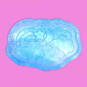 Kawaii Sky Trinket Tray Resin Casting Mold - Clouds, Moon, Rainbow, Star