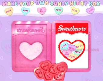 Candy Heart Box Shaker Mold - Make Your Own Realistic Candy Heart Box!