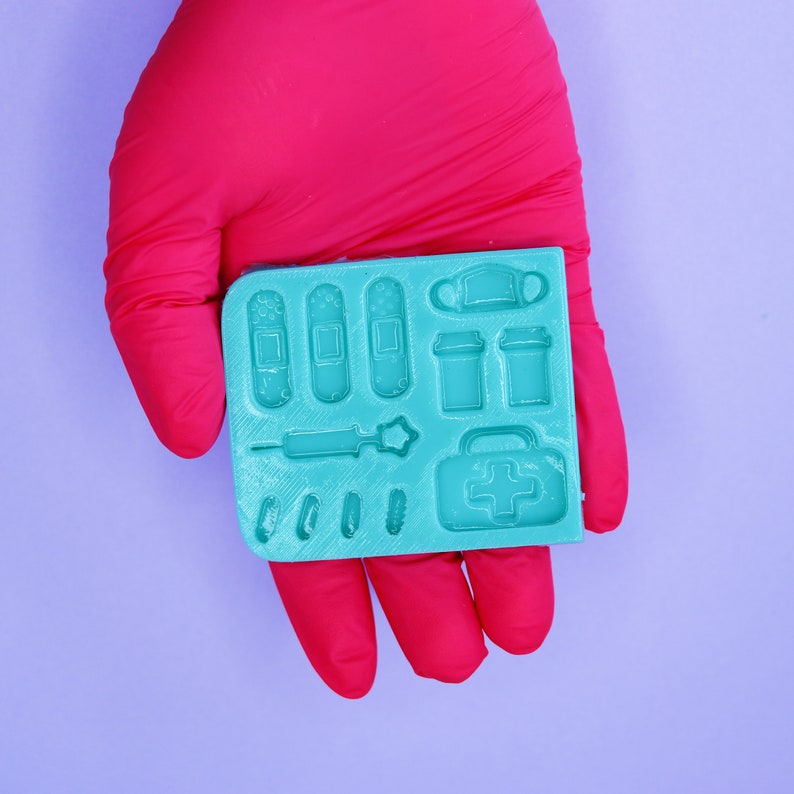 Medical Bits Charms /& Small Shakers Syringe Pill Bottle Bandaids Pills First Aid Kit Mask Palette Mold