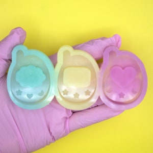 3 Tamagotchi Shaker Silicone Mold for Resin Casting