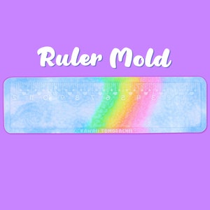 Limited Availability - Ruler Silicone Mold - Large / Wide Design for Customization