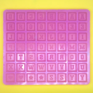 Molde de silicona con paleta de alfabeto BABY BLOCK
