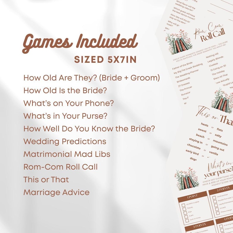 Her Next Chapter Bridal Shower Games, Story Book Bridal Shower Games, New Chapter Bridal Shower Games Bundle (0205) image 2
