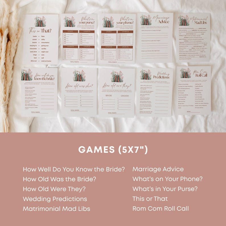 Next Chapter Bridal Shower Theme, New Chapter Bridal Shower Invitation and Games, Book Bridal Shower (0205) image 7