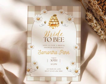 Bride to Bee Invitation, Honey Bridal Shower, Bee Bridal Shower Invite, Yellow Bridal Shower Template