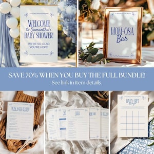 Blue Baby Shower Games Bundle, Baby Boy Shower Game Pack, Printable Baby Shower Activities, Instant Download, Blue Theme Party Games (0104) image 7